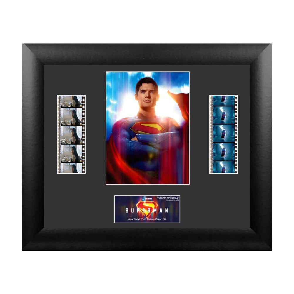 Superman (2025) Fortress Ascension Double FilmCells™ Framed Presentation-Home Movie Decor with Home Theater Mart - Located in Chicago, IL
