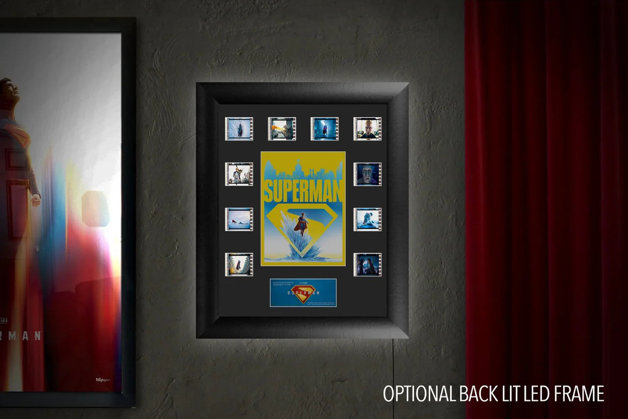 Superman (2025) (Fortress Ascension) Mini Montage Framed FilmCells™ Presentation-Home Movie Decor with Home Theater Mart - Located in Chicago, IL
