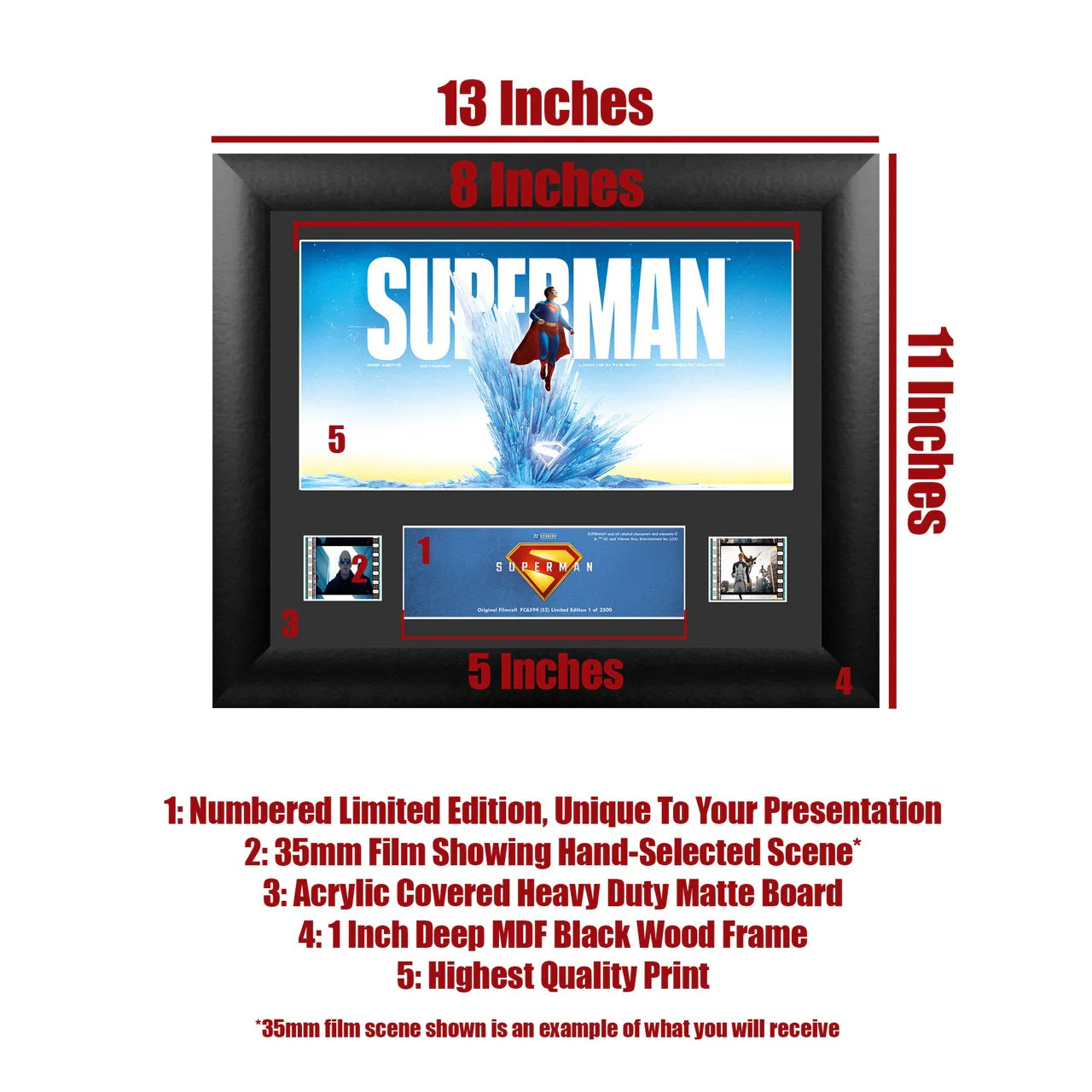 Superman (2025) (Fortress of Solitude) Limited Edition Single FilmCells™ Presentation-Home Movie Decor with Home Theater Mart - Located in Chicago, IL