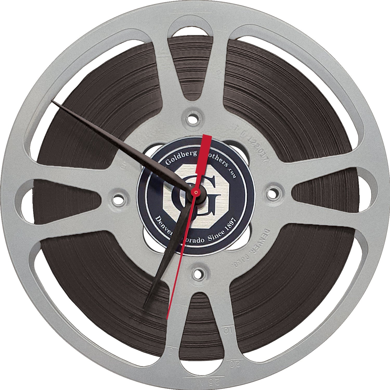 Film Reel Wall Clock-Clock-Home Movie Decor with Home Theater Mart - Located in Chicago, IL