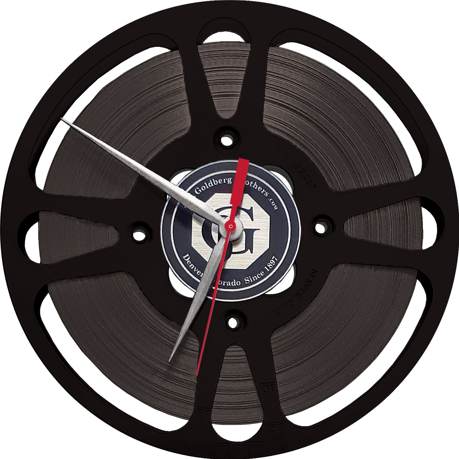 Film Reel Wall Clock-Clock-Home Movie Decor with Home Theater Mart - Located in Chicago, IL