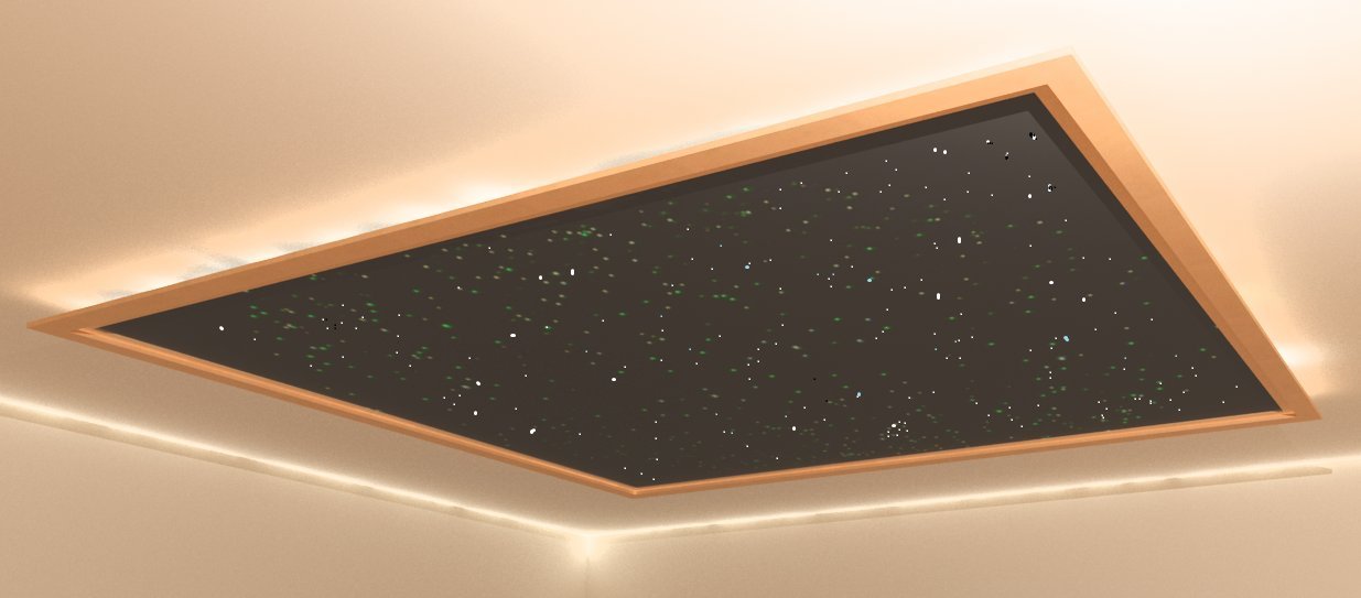Fiber Optic Star Ceiling Panel 10 x 12 ft with Trim-Star Ceiling-Home Movie Decor with Home Theater Mart - Located in Chicago, IL