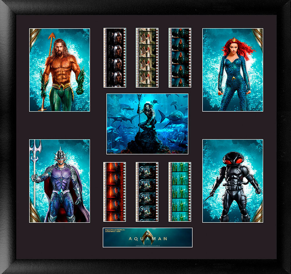 Aquaman Film Cell with Aquaman, Mera, Black Manta and Ocean Master-Film Cell-Home Movie Decor with Home Theater Mart - Located in Chicago, IL