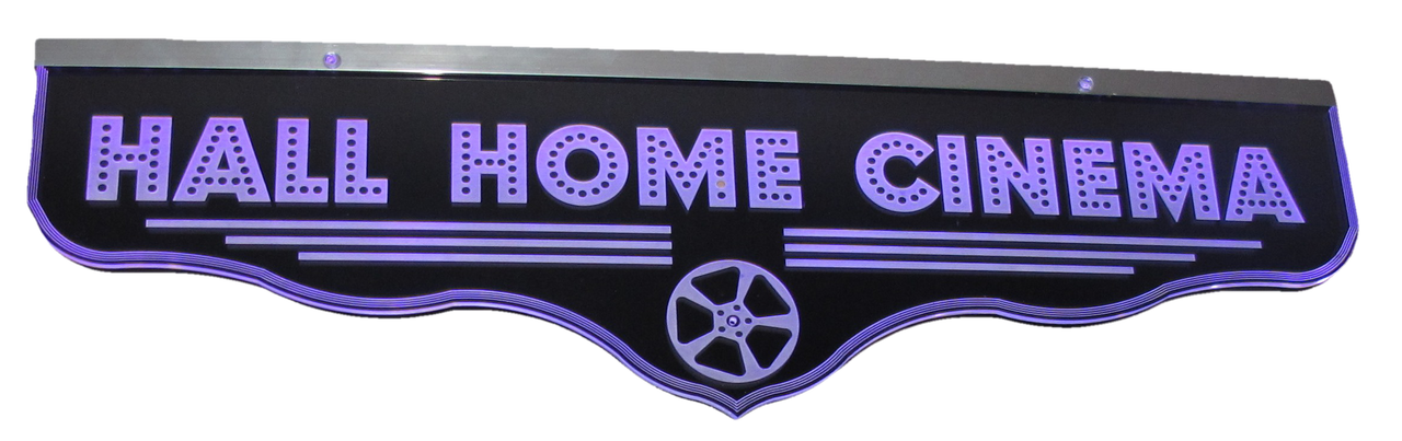 Home Cinema Personalized LED Sign Q-Home Movie Decor with Home Theater Mart - Located in Chicago, IL