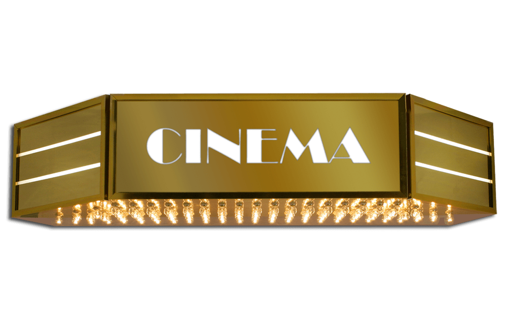 Hollywood Cinema Identity Lighted Marquee Sign-Home Movie Decor with Home Theater Mart - Located in Chicago, IL