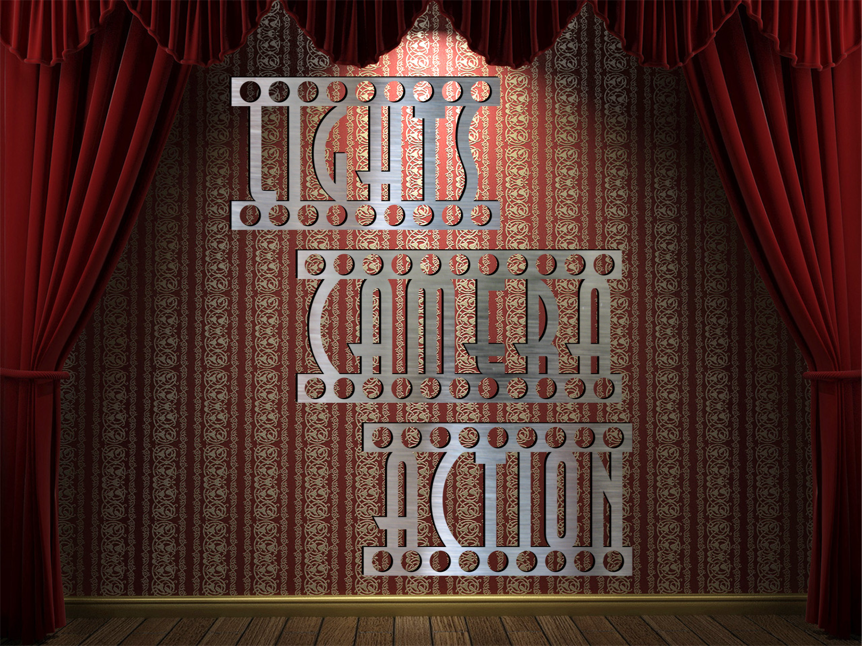 Lights, Camera, Action Metal Wall Decor-Home Movie Decor with Home Theater Mart - Located in Chicago, IL