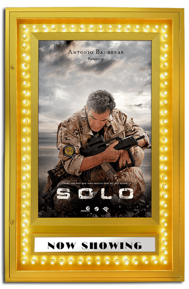 Premiere Movie Poster Case with Chase Lights-Home Movie Decor with Home Theater Mart - Located in Chicago, IL