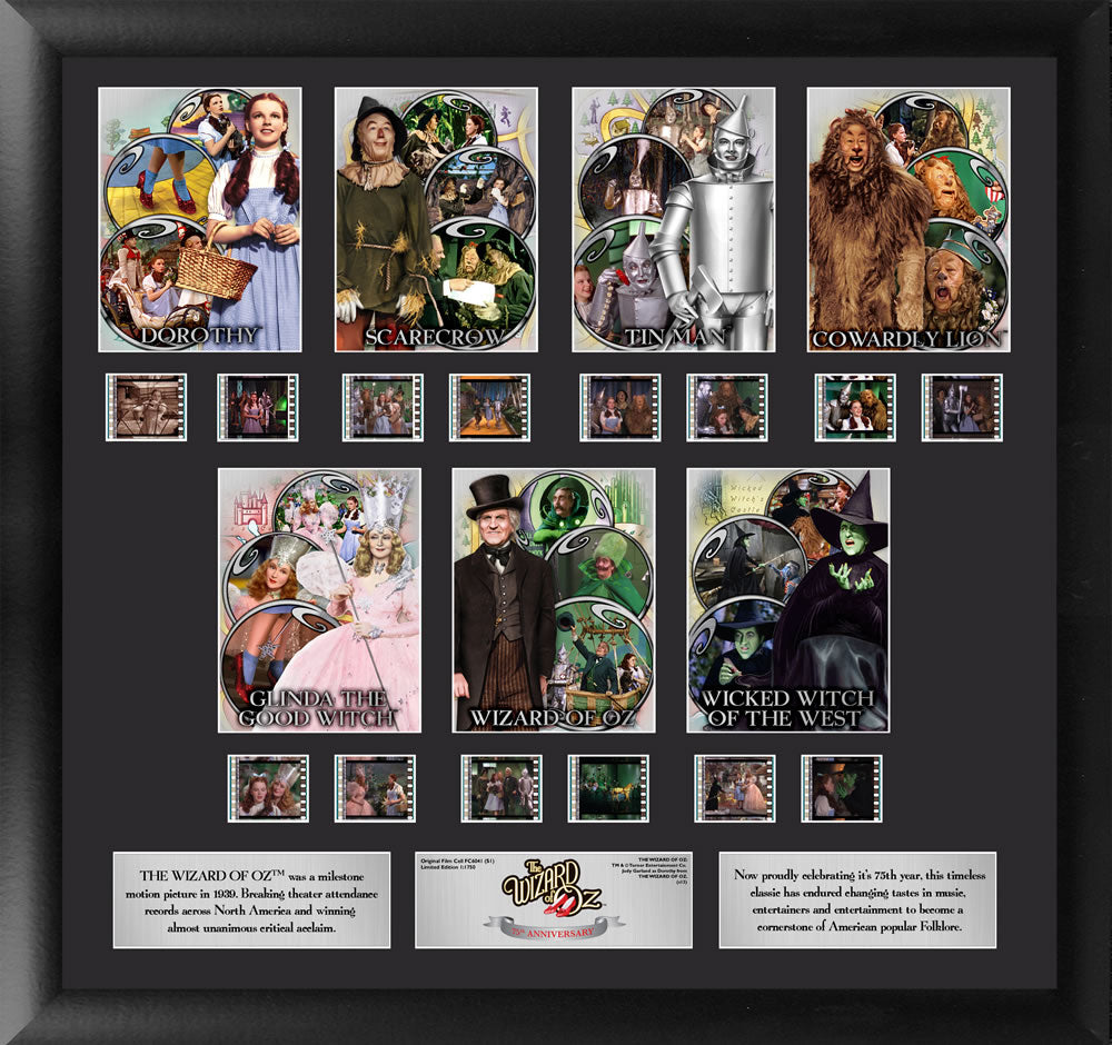 Wizard of Oz Film Cell - 75th Anniversary Character Montage S1-Home Movie Decor with Home Theater Mart - Located in Chicago, IL