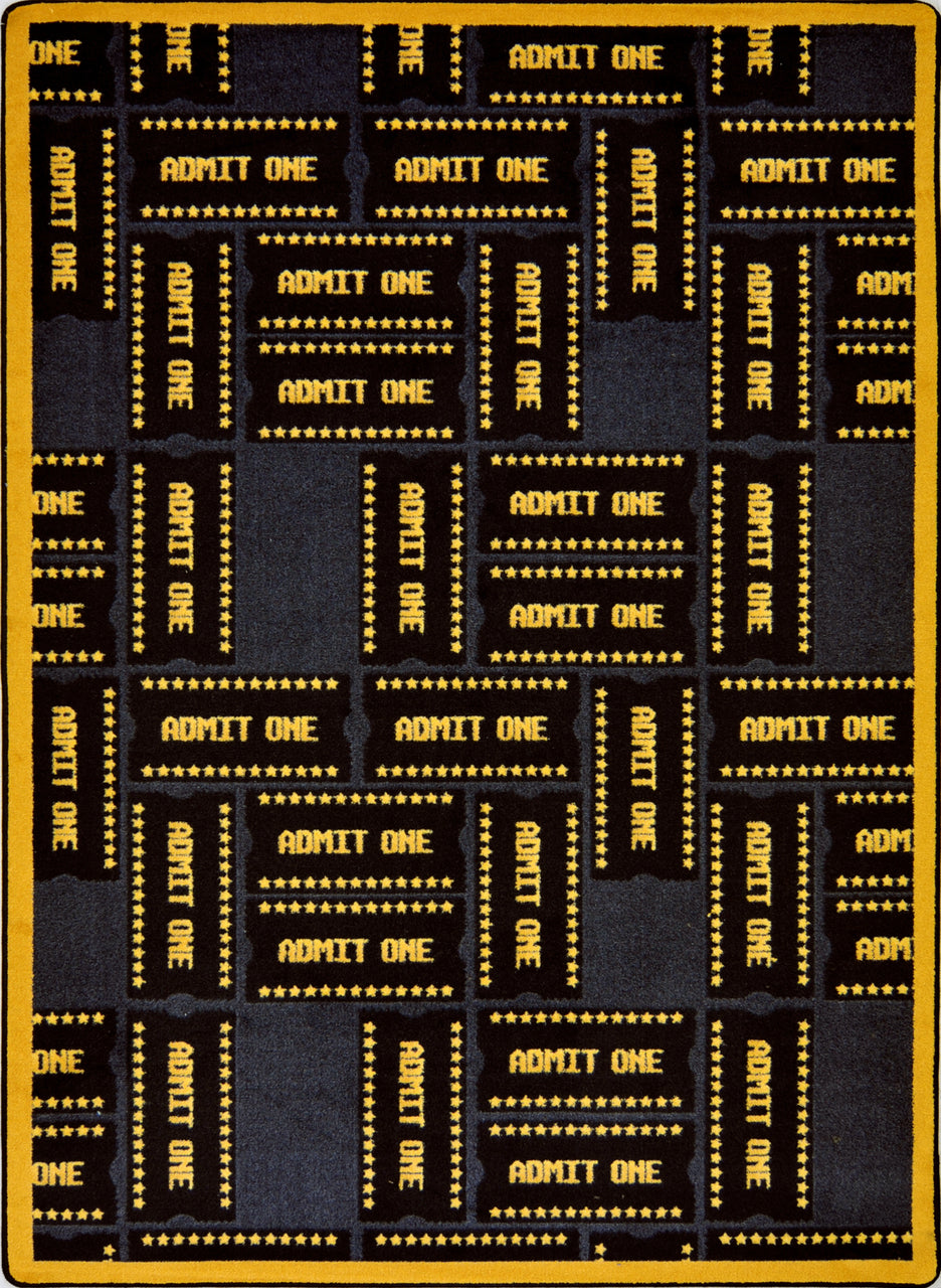 Admit One Home Theater Rug-Rug-Home Movie Decor with Home Theater Mart - Located in Chicago, IL