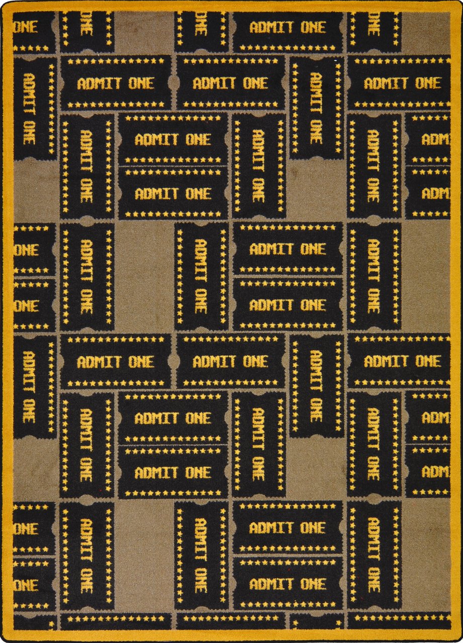 Admit One Home Theater Rug-Rug-Home Movie Decor with Home Theater Mart - Located in Chicago, IL