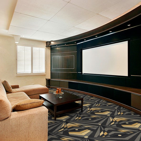 Deco Strobe Home Theater Carpet-Carpet-Home Movie Decor with Home Theater Mart - Located in Chicago, IL