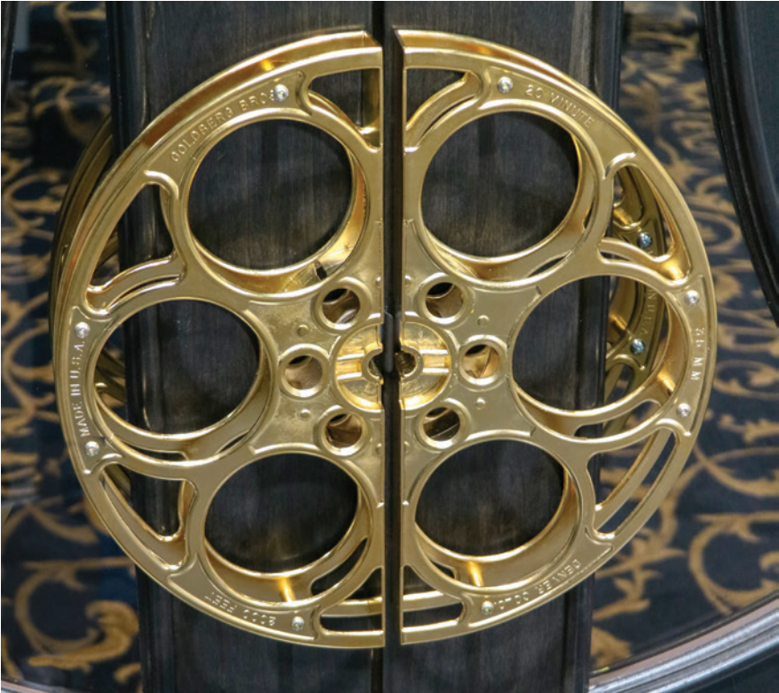 24k Gold Plated Film Reel Door Pull-Door Pull-Home Movie Decor with Home Theater Mart - Located in Chicago, IL