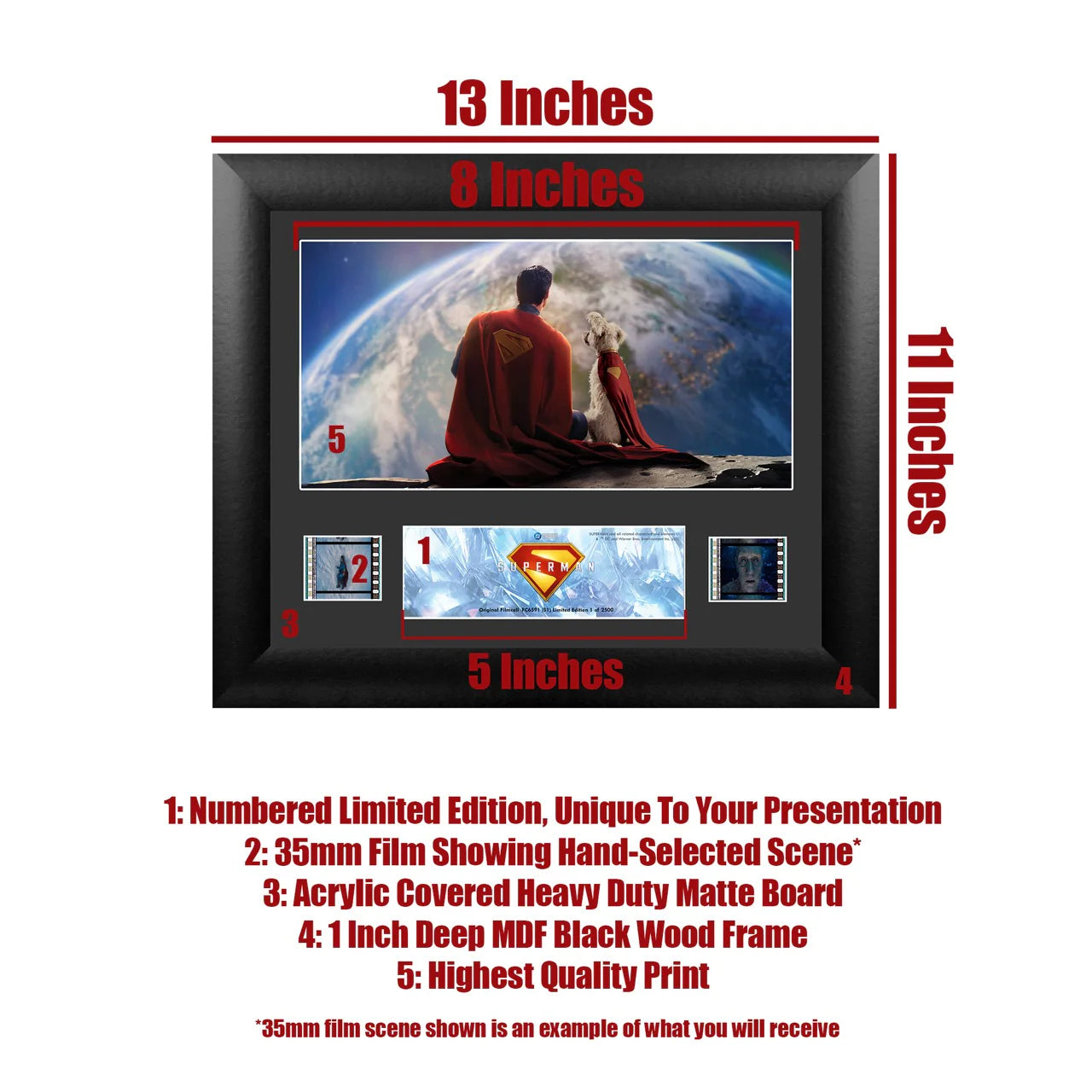 Superman (2025) (Superman & Krypto) Limited Edition Single FilmCells™ Presentation-Home Movie Decor with Home Theater Mart - Located in Chicago, IL