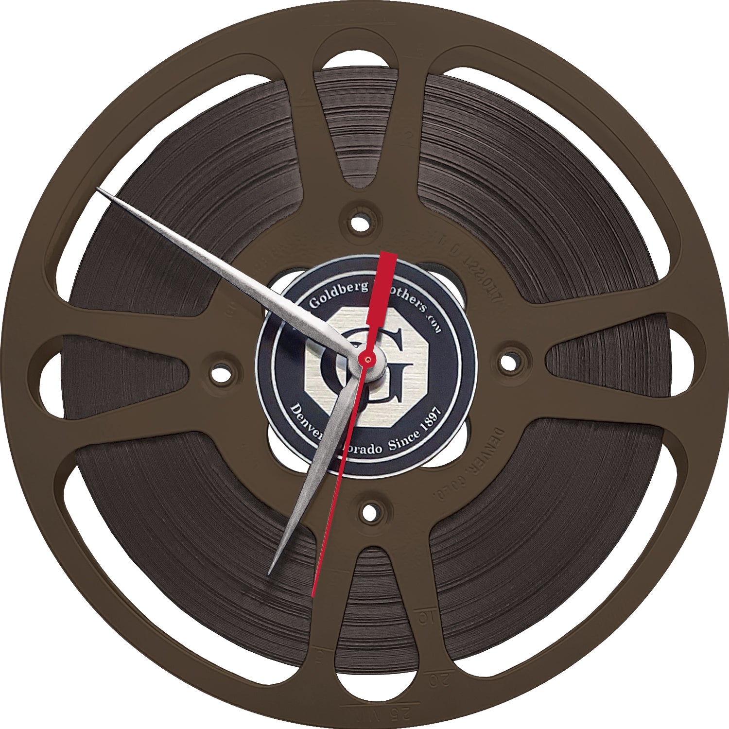 Film Reel Wall Clock-Clock-Home Movie Decor with Home Theater Mart - Located in Chicago, IL