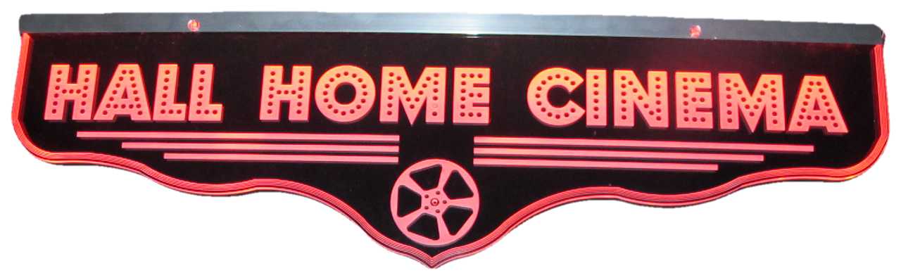 Home Cinema Personalized LED Sign Q-Home Movie Decor with Home Theater Mart - Located in Chicago, IL