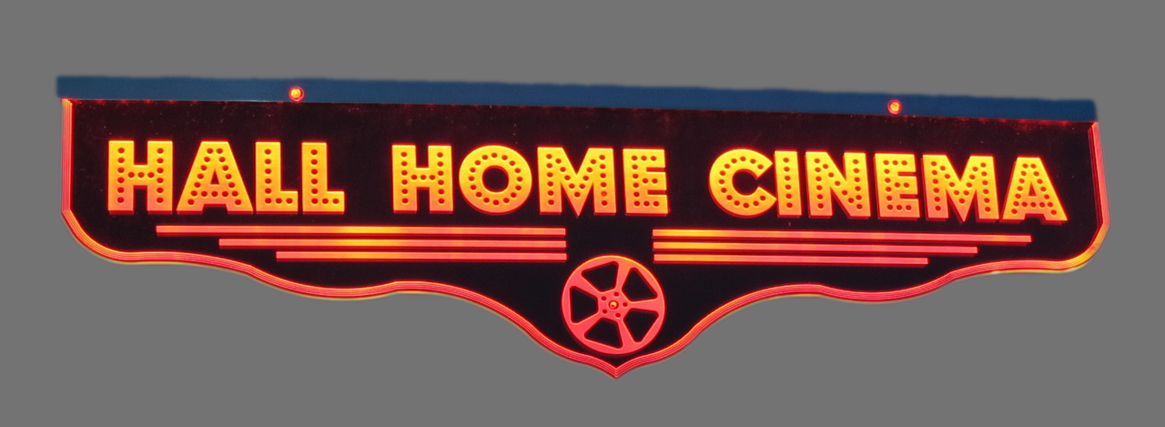 Home Cinema Personalized LED Sign Q-Home Movie Decor with Home Theater Mart - Located in Chicago, IL