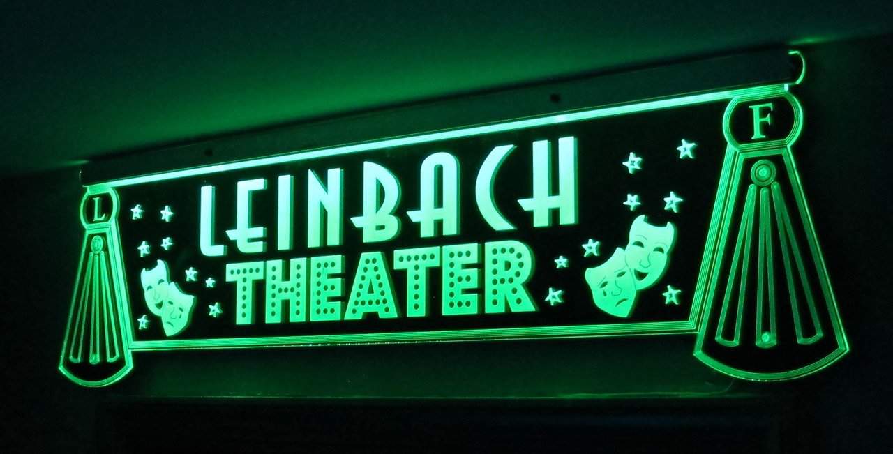The Squared Spotlight Personalized LED Sign O-Home Movie Decor with Home Theater Mart - Located in Chicago, IL
