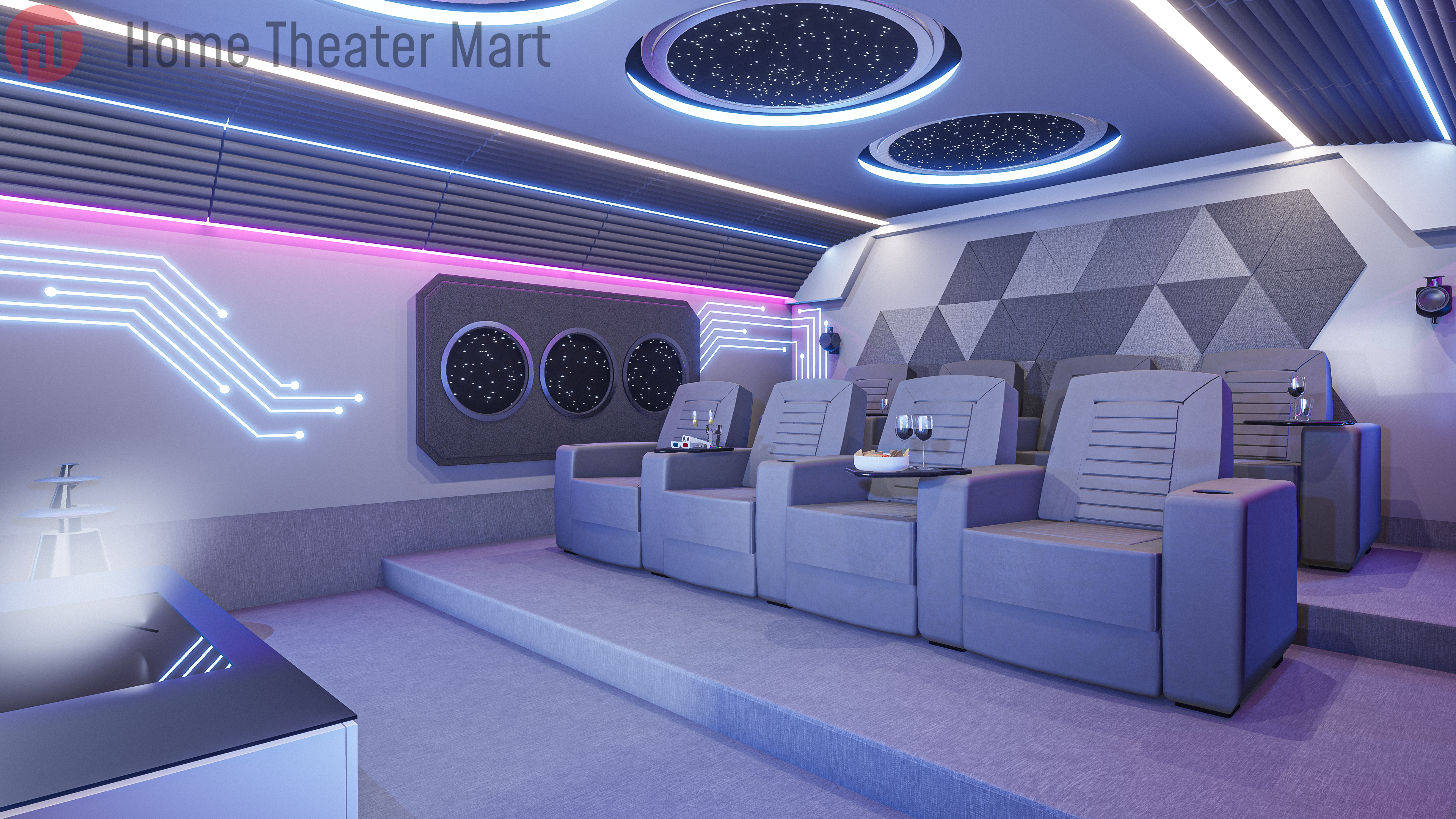 Interactive LED Star Ceiling Panels-Home Movie Decor with Home Theater Mart - Located in Chicago, IL