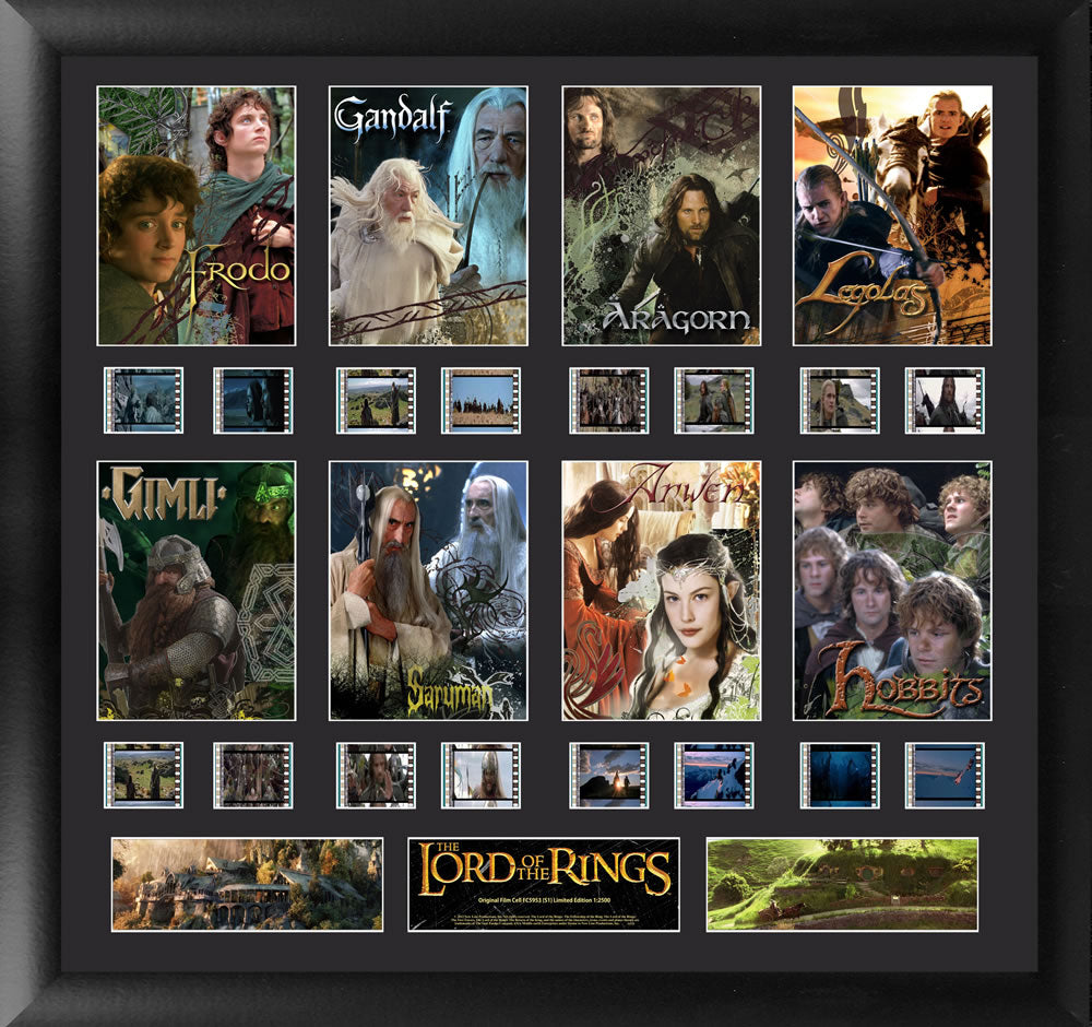 Lord of the Rings Film Cell - Character Montage-Home Movie Decor with Home Theater Mart - Located in Chicago, IL