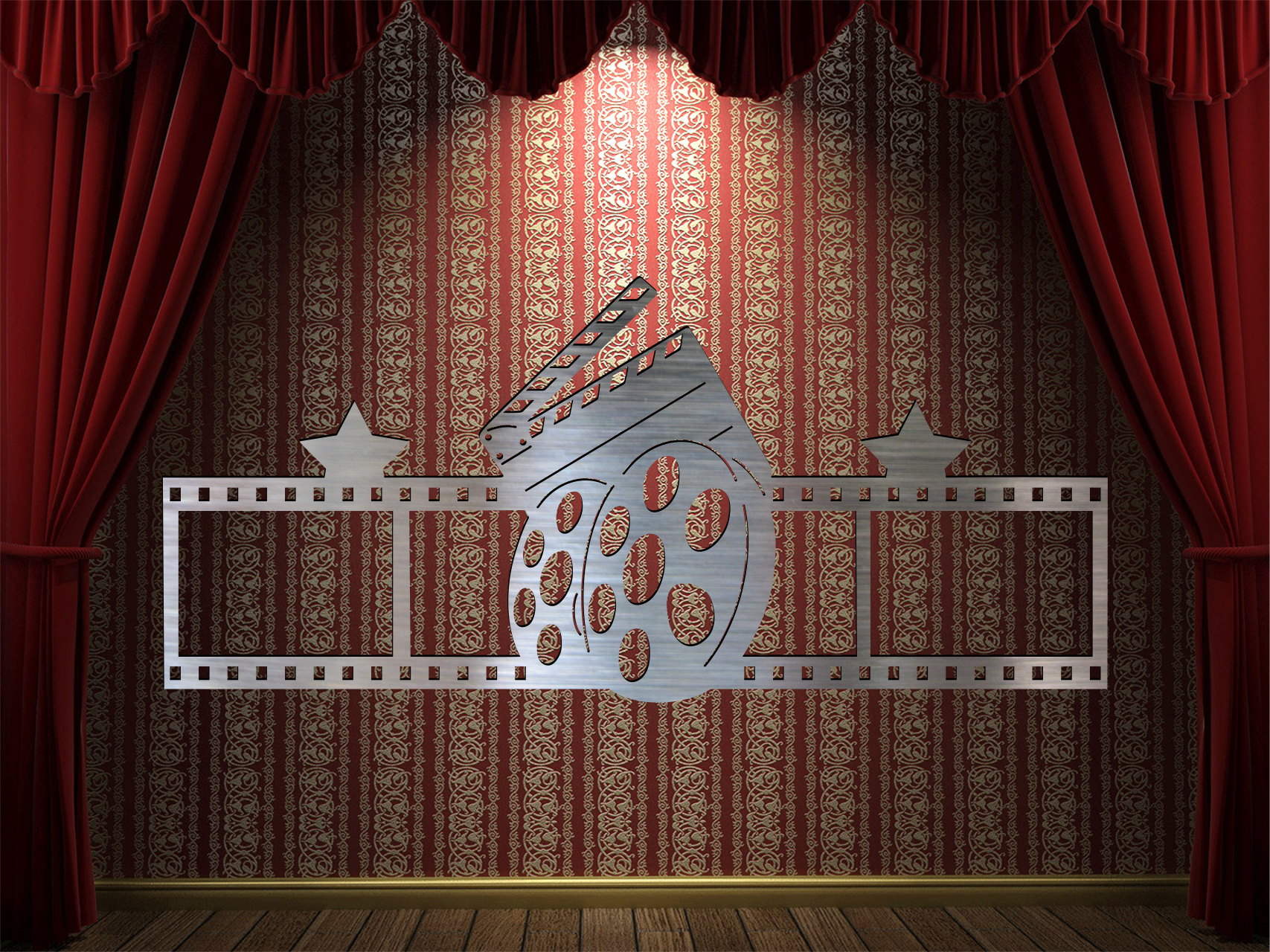 Movie Time Metal Wall Decor-Home Movie Decor with Home Theater Mart - Located in Chicago, IL