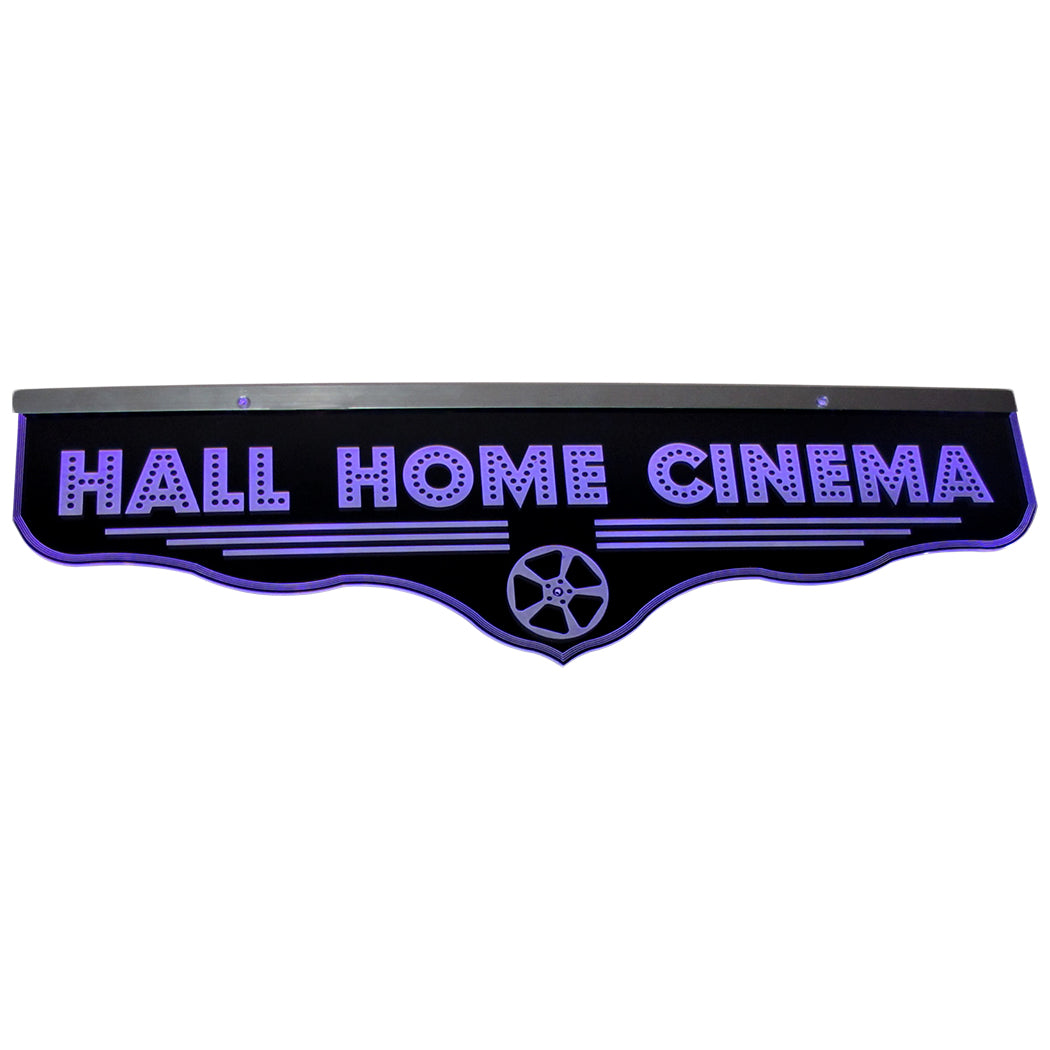 Home Cinema Personalized LED Sign Q-Home Movie Decor with Home Theater Mart - Located in Chicago, IL