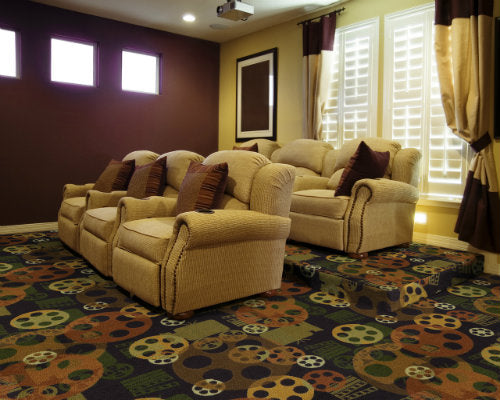 Blockbuster Home Theater Carpet-Carpet-Home Movie Decor with Home Theater Mart - Located in Chicago, IL