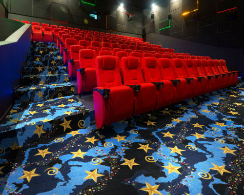 Galaxy Home Theater Carpet Multi-Colored-Carpet-Home Movie Decor with Home Theater Mart - Located in Chicago, IL