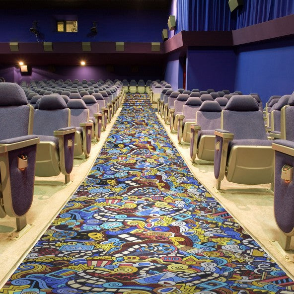 Hollywood Graffiti Home Theater Carpet-Home Movie Decor with Home Theater Mart - Located in Chicago, IL