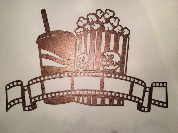 Movie Popcorn and Soda Metal Wall Decor-Home Movie Decor with Home Theater Mart - Located in Chicago, IL