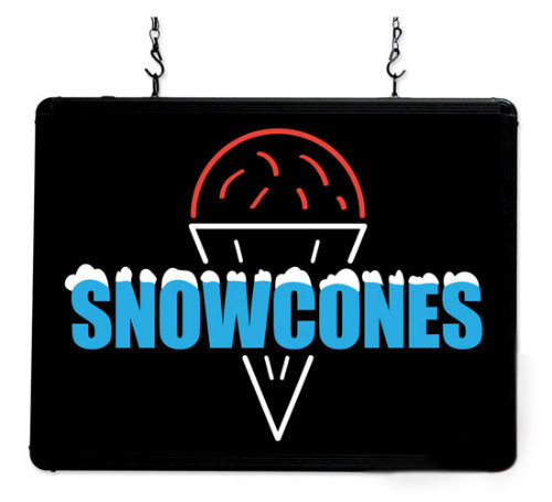 LED Snow Cones Sign Ultra-Bright Benchmark 92003-Home Movie Decor with Home Theater Mart - Located in Chicago, IL