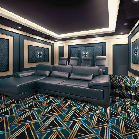 Moderne Home Theater Carpet-Home Movie Decor with Home Theater Mart - Located in Chicago, IL