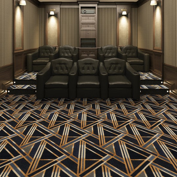 Moderne Home Theater Carpet-Home Movie Decor with Home Theater Mart - Located in Chicago, IL
