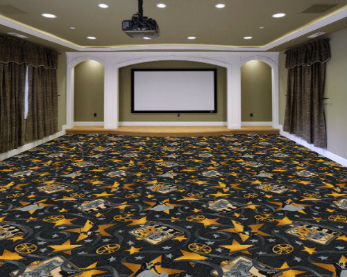 Silver Screen Home Theater Carpet-Home Movie Decor with Home Theater Mart - Located in Chicago, IL